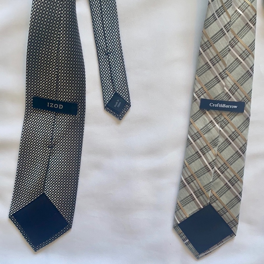 Izod and Croft and Barrow Ties